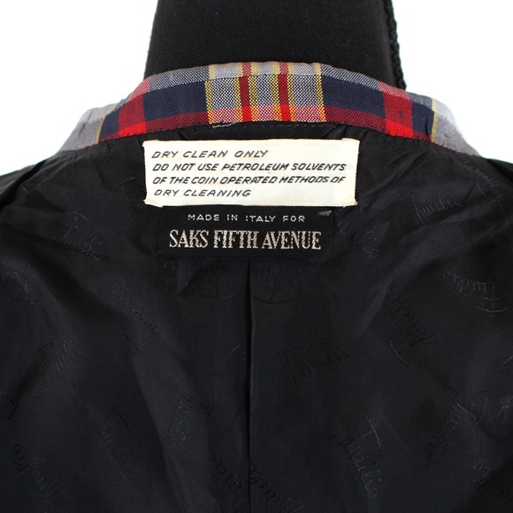 Emilio Pucci Ermenegildo Zegna Red Blue Plaid Blazer 39 Single Breasted Jacket - Picture 6 of 8